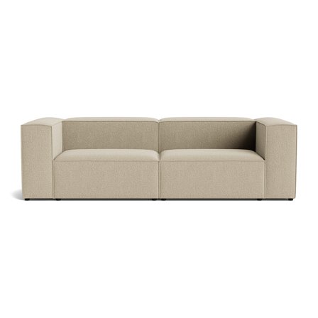 Lissabon XL 2-Sitzer-Sofa in Nordic Dunkelbeige, extrabreites Design für maximalen Komfort und modernen Stil, einfarbiges Polstermöbel, 70cm