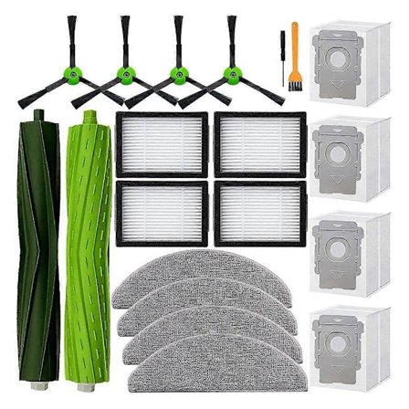 Kompatibel med IRobot Roomba Combo I5+ J5+ Tilbehørssett - Rullebørste, Filter-WELLNGS