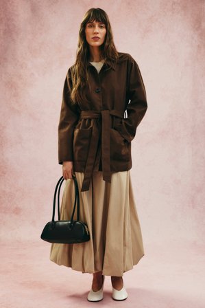 Kappahl | Jakke i imitert semsket skinn Brun XS | Brun