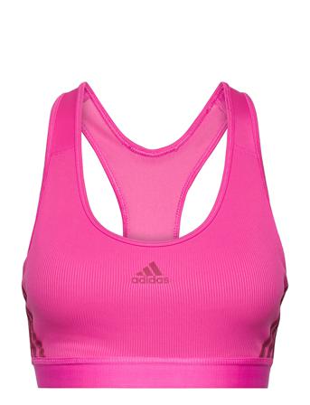 Believe This 3-Stripes Rib Bra W Pink Adidas Performance