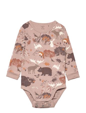 Body Aop Forest Animals Bodies Long-sleeved Multi/mønstret Lindex
