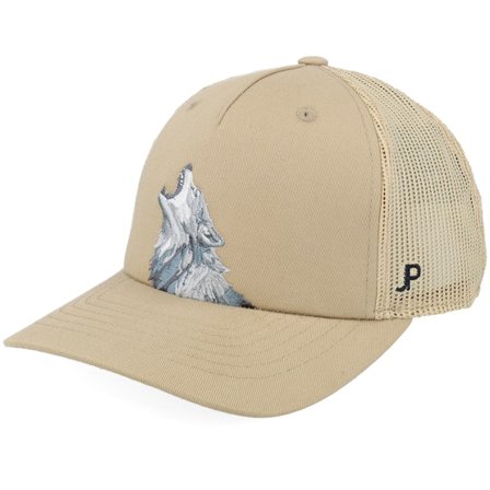 Jim Pilleus - Beige trucker Cap - Wolves Sand A-Frame Trucker @ Hatstore