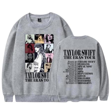 2024 Taylor Swift The Eras Tour Hupullinen Paidan Painatus Pitkähihainen Pääntie Rentouttavat Löysät Puserot Huippujen Lahjat Miehille Naisille 