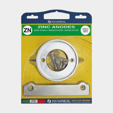 Kit de ánodo de zinc Tecnoseal, para transmisión, compatible con Volvo Penta AQ280