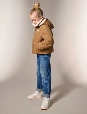 Kids Only Kogmaria Life Reversib Puffer Jacket Otw - Brown - 140