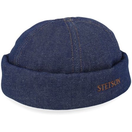 Stetson - Blå docker Beanie - Sustainable Denim Docker @ Hatstore