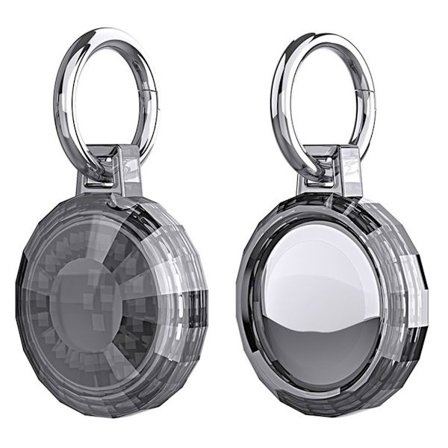 AirTags unikke krystal-design cover - Gennemsigtig Sort