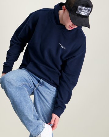 Tommy Hilfiger U MINI CORP LOGO HOODIE Blå Huvtröjor/Hoodies Kille - Kids Brand Store