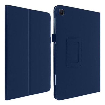 Kotelo - AVIZAR - Galaxy Tab S6 Lite - Ekologinen pehmeä nahka - Videotuki - Sininen 10,5 tuumaa