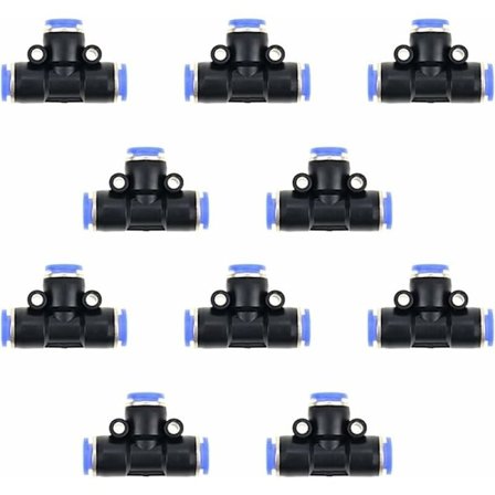10 stk. pneumatiske konnektor slangefittings hurtige koblinger 6 mm pneumatiske P