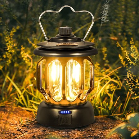 LED Vintage USB Genopladelig Campinglampe Dæmpbar Varmt Hvid