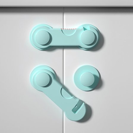 Skydda Skåp & Lådor för Barn med Säkerhetslås (5pack)