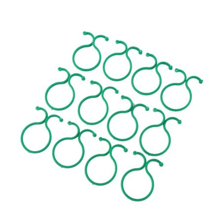 100 kpl suurikokoiset puutarhatukipidikkeet Kahdeksan solkirengasta kasvien kiinnittämiseen Green