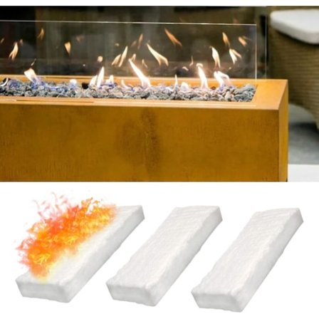 3 stk. Keramisk Uld Svamp Bioethanol Ildsted Pejs Brandkasse Sikkerhed Lækagesikker Forbrænding Ethanol Bordplade Røgfri Ildsteder (FMY)