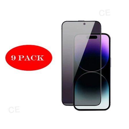 [9 kpl] iPhone 16e Yksityisyysn yt nsuoja / N yt nsuoja karkaistua lasia, vakoilun esto yksityinen suoja iphone 16e 9 pieces