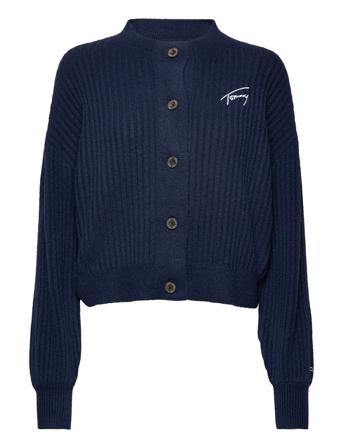 Tjw Cosy Siganture Cardigan Strikkegenser Cardigan Navy Tommy Jeans