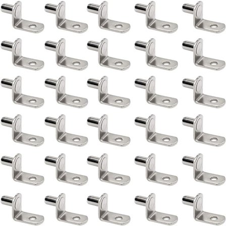30 st 6 mm konsolformade hyllhållare med hål 4 mm hål hyllstöd