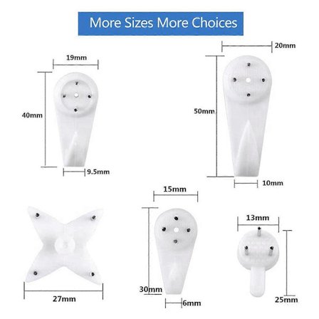 160 st Spikskruvar Väggkrokar Bildhängare Spårlös Fotokrok Multifunktionell Bildmålning Fr (FMY)