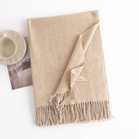 Ny scarf för höst och vinter, koreansk stil, mångsidig damscarf i imitation cashmere, enfärgad varm scarf, sjal