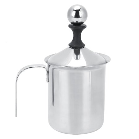 400ml Rostfritt Stål Dubbel Mesh Mjölkskummare Kaffe Skum Latte