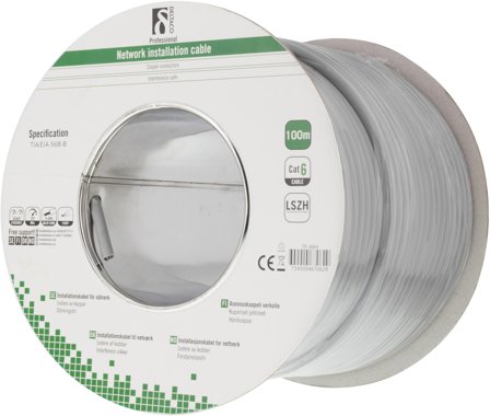 Deltaco TP-48H - samlet kabel - 100 m - grå