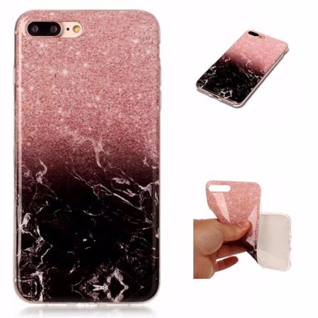Skal Med Marmor Motiv Till Iphone 12 / 12 Pro Glitter