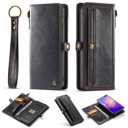 Samsung S10 Caseme Plånbok Magnet Läder Svart Svart
