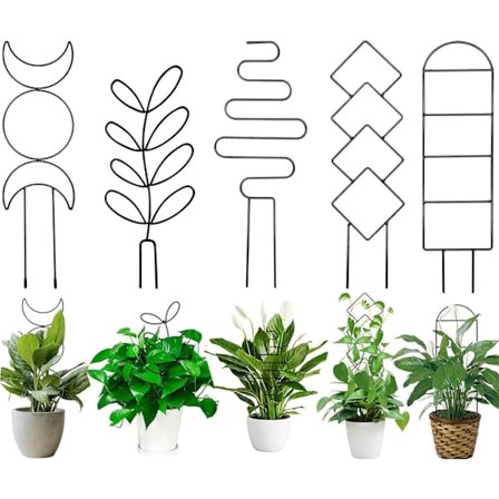 Kiipeilykasvien tukipaketti - Sisäkasvien kiipeilytuki - Metallilanka - Pieni kiipeilevien lehtien tuki sisäkasveille - Koriste