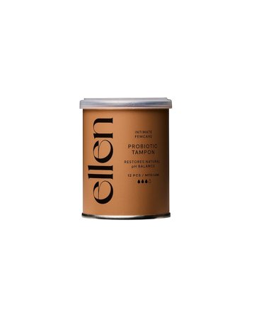 ellen Probiotic Tampon Medium 12 stk, Medicin & Pleje, Bind & Indlæg, Tamponer