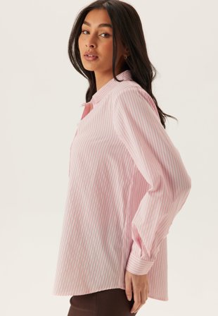 BUBBLEROOM - Cotton Shirt - Light pink/Striped