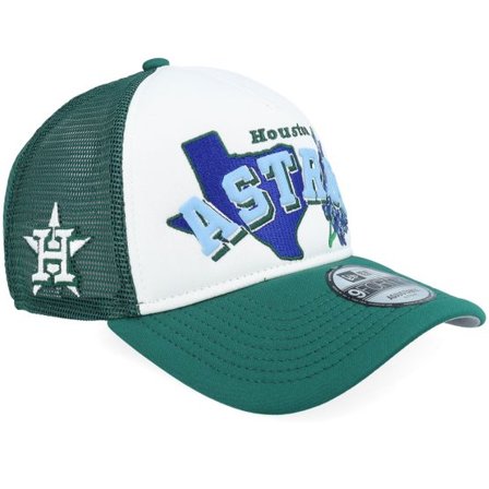 New Era - MLB Grön adjustable Keps - Houston Astros State Flower White/Green A-Frame Trucker @ Hatstore