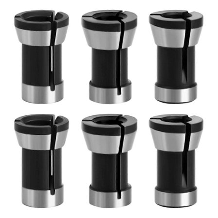 6/6,35/8 mm 6-pack höghastighetsstål chuck router chuck adapter konverterare lämplig för elektrisk träbearbetningstrimmer gravyr maskin router c