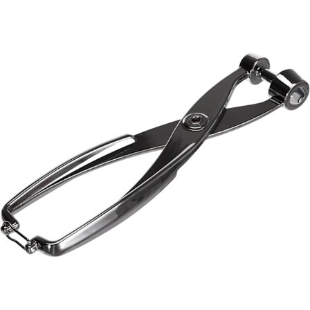 Olivenstein-fjerner tang i rustfritt stål.