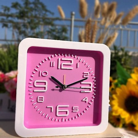 Saytay sovrumsväckarklocka, fyrkantig väckarklocka, studenthem dekoration skrivbordsur (hy)