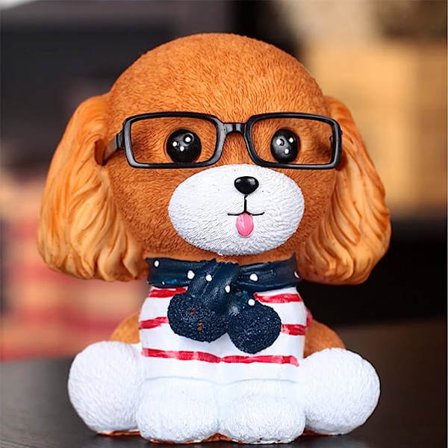 Sød Hvalpe Pengeboks Pengeboks Møntboks til Børn, Harpiks Hund Mønt Penge Pengeboks Hundestatue Ornament til Børn Gave Hjem Dekoration (Gul)