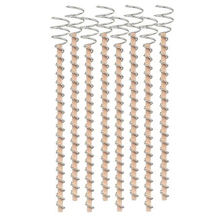 8-pak Elektro-kultur Kobber Haveantenne - Ren Kobbertråd, Stager til Dyrkning af Planter (17 Tommer)