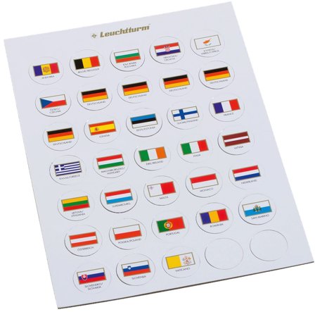 Leuchtturm Euro Flag-etiketter