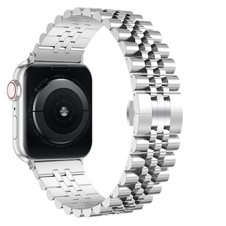 Metallrem för Apple Watch 49 mm 40 mm 41 mm 42 mm 44 mm 45 mm Lyxarmband i rostfritt stål Tillbehör för Iwatch 8 7 6 5 4 3 2 Se