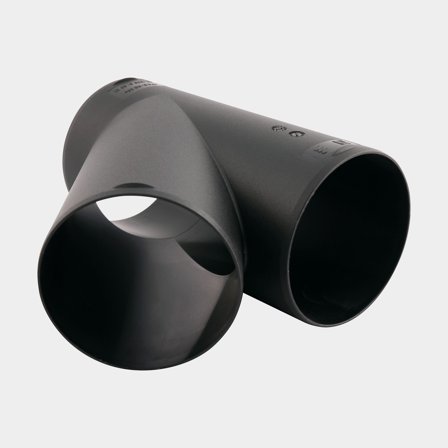 Y-rör Eberspächer, Ø75 / 75 / 75 mm, plast, svart
