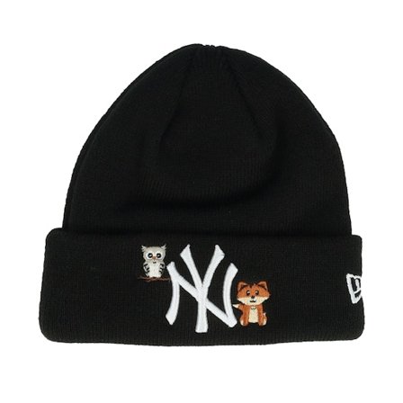 Kinder New Era - Schwarz cuff Mütze - Kinder New York Yankees Icon Black Cuff @ Hatstore