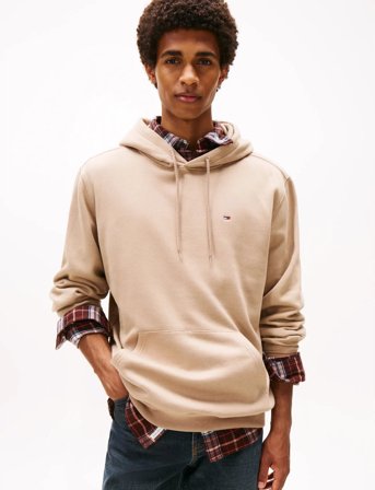 Tommy Jeans Tjm Reg S Flag Hoodie - Beige - L