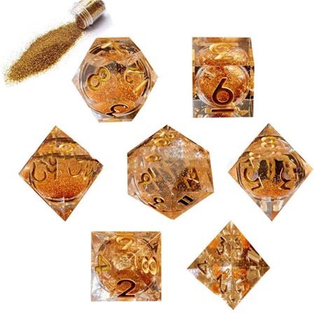 Flydende Væske Terninger Polyhedrale Terninger ORANGE