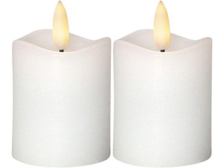 STAR TRADING Blockljus Flamme LED 7,5cm vit - Lyreco - Kök och servering - Ljus och tillbehör - LED-Ljus