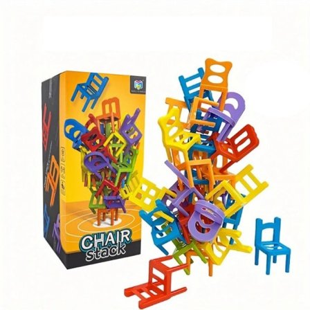 Mini Balans Stolar Spel Stackning Blockar