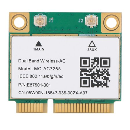 Intel Dual Band Wireless AC 7265 Bluetooth 4.2 Gigabit Mini PCIE Nettverkskort