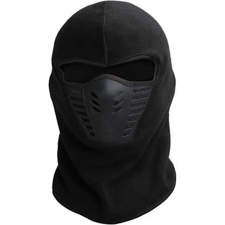 En størrelse - Svart balaklava for menn - Airsoft-maske - Ansiktsvarmer -