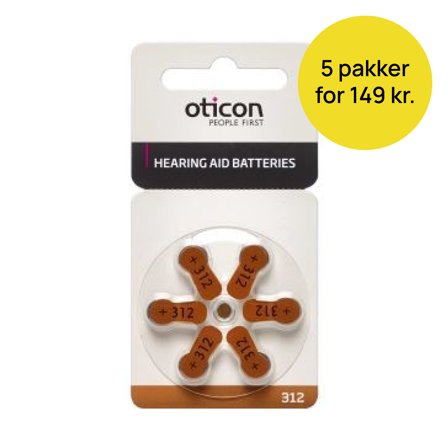 Oticon 312 batterier