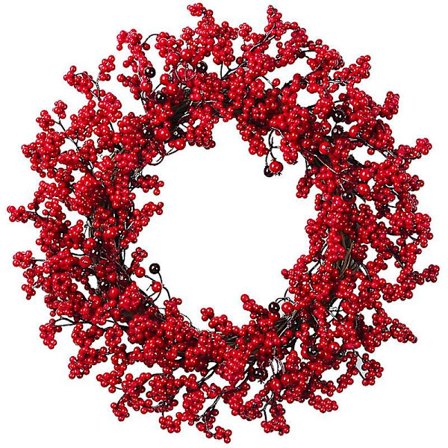 Julekrans Dørkrans Fantastisk Rød Bærkrans Juledekoration