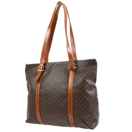 Celine Vintage, Pre-owned Canvas shoulder-bags Bruin, Dames, Maat:ONE Size,leather