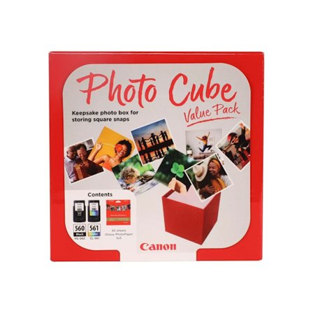 Canon PG-560/CL-561 Photo Value Pack - 2-pack - färg (cyan, magenta, gul), svartfärgad - original - blank - bläckbehållare / papperspaket